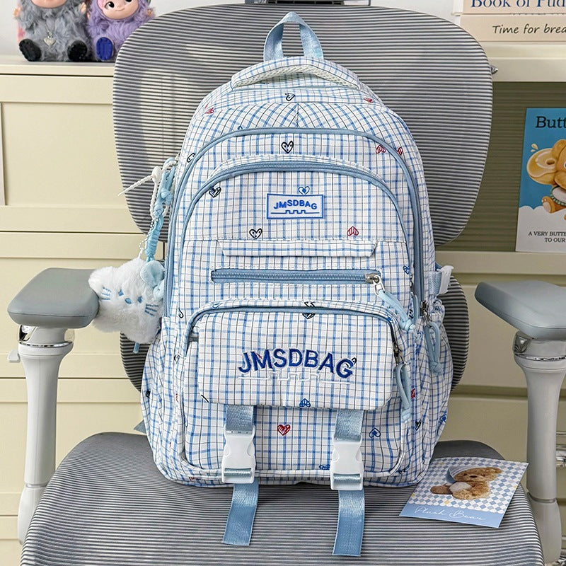 Cute Heart-Embellished Casual Backpack Kalsten