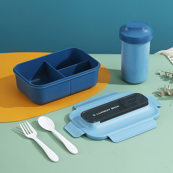 Versatile Leak-Proof Bento Lunch Box with Built-In Utensil Set