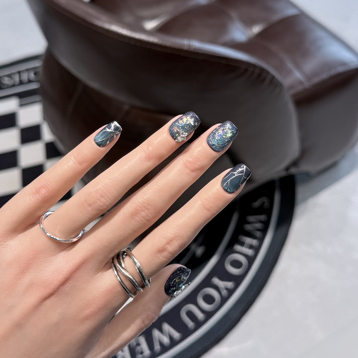 Galaxy-Themed Nail Art Extensions Kalsten