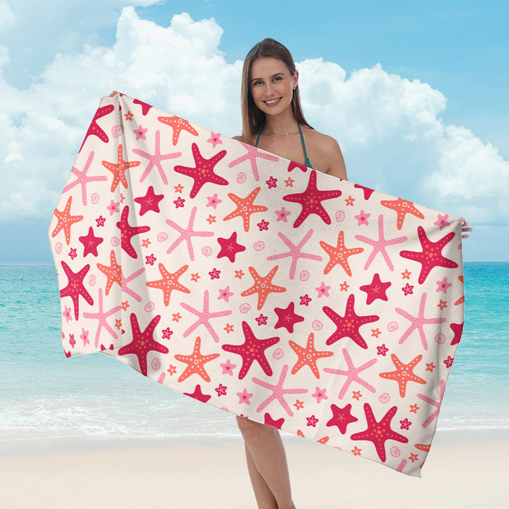 Beach towel with maritime star pattern Kalsten