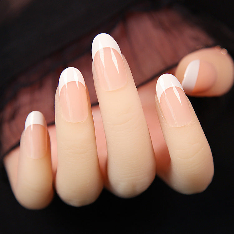 High-quality artificial nails in classic French Tip design Kalsten