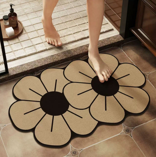 Floral-Shaped Bathroom Mat