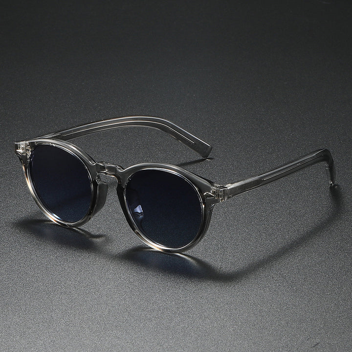 Ladies Round Sunglasses with Transparent Frame and Reflective Lenses Kalsten