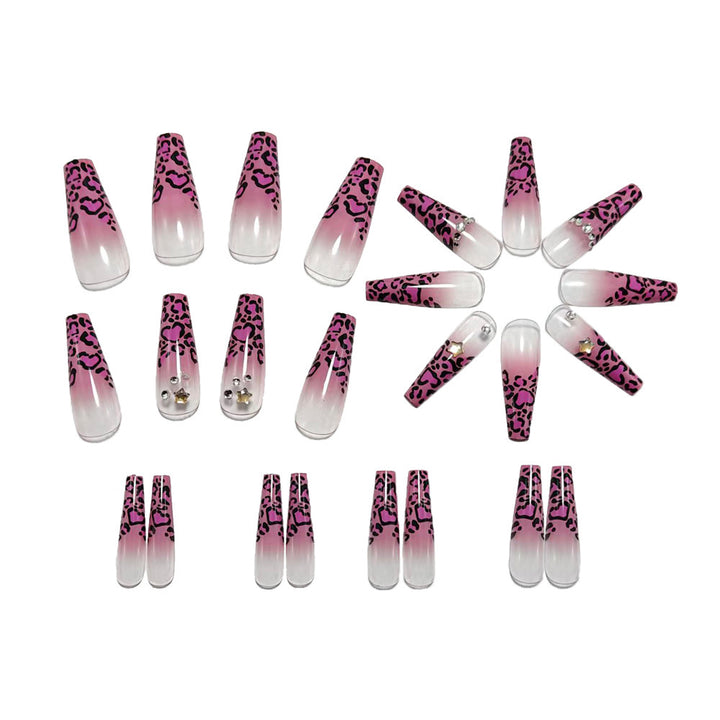 Glamorous artificial nails in leopard design Kalsten