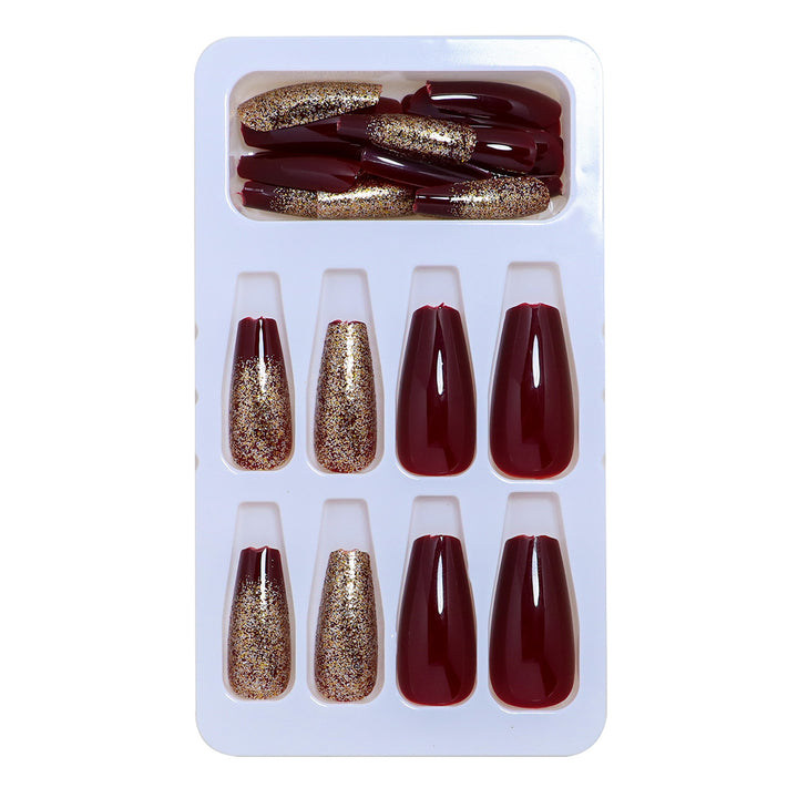 Glittering Press-On Nail Set Kalsten