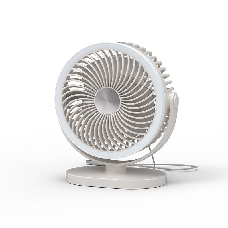 Ladies portable table fan with LED ring lighting Kalsten