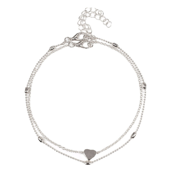 Double Layered Heart Charm Necklace Kalsten