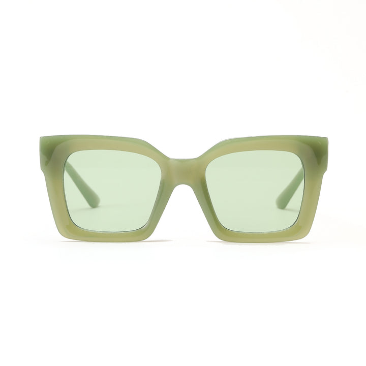 Women's trendy square sunglasses with transparent frame Kalsten