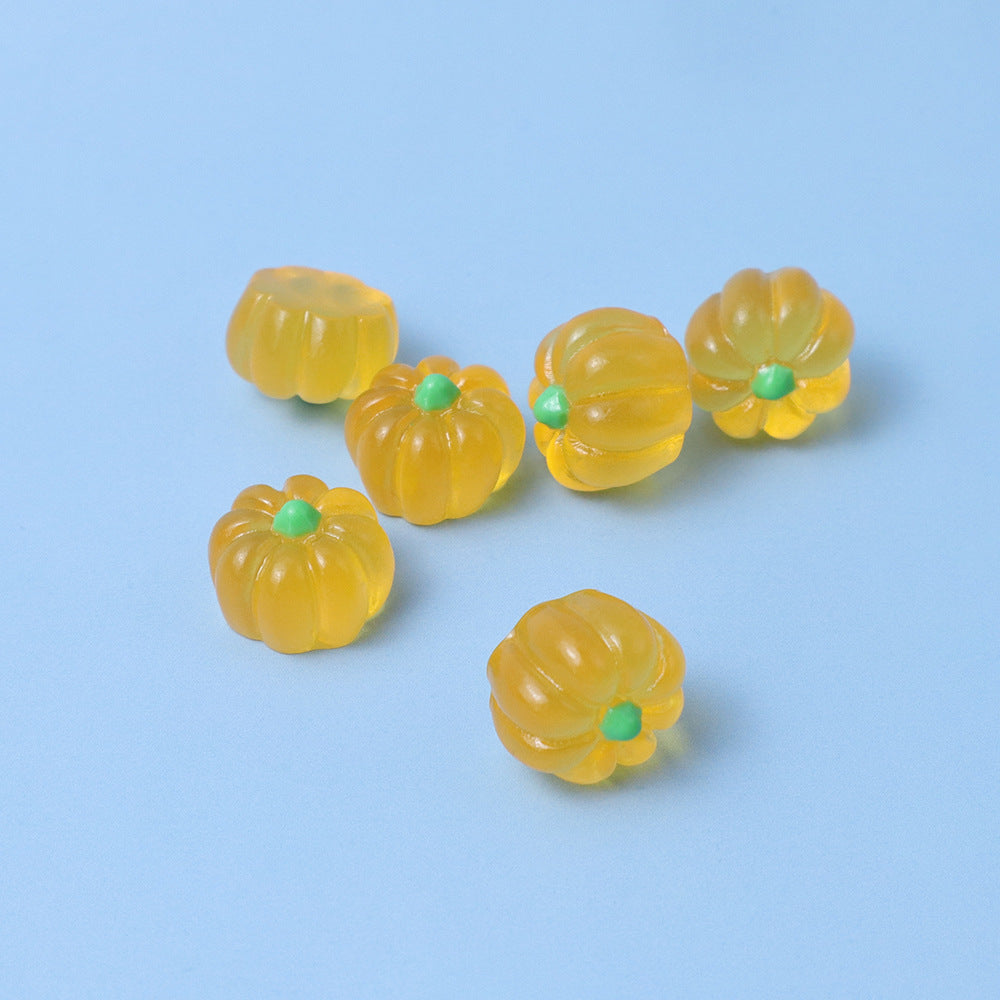 Miniature pumpkin decorative applications for DIY projects and nail art with flat back