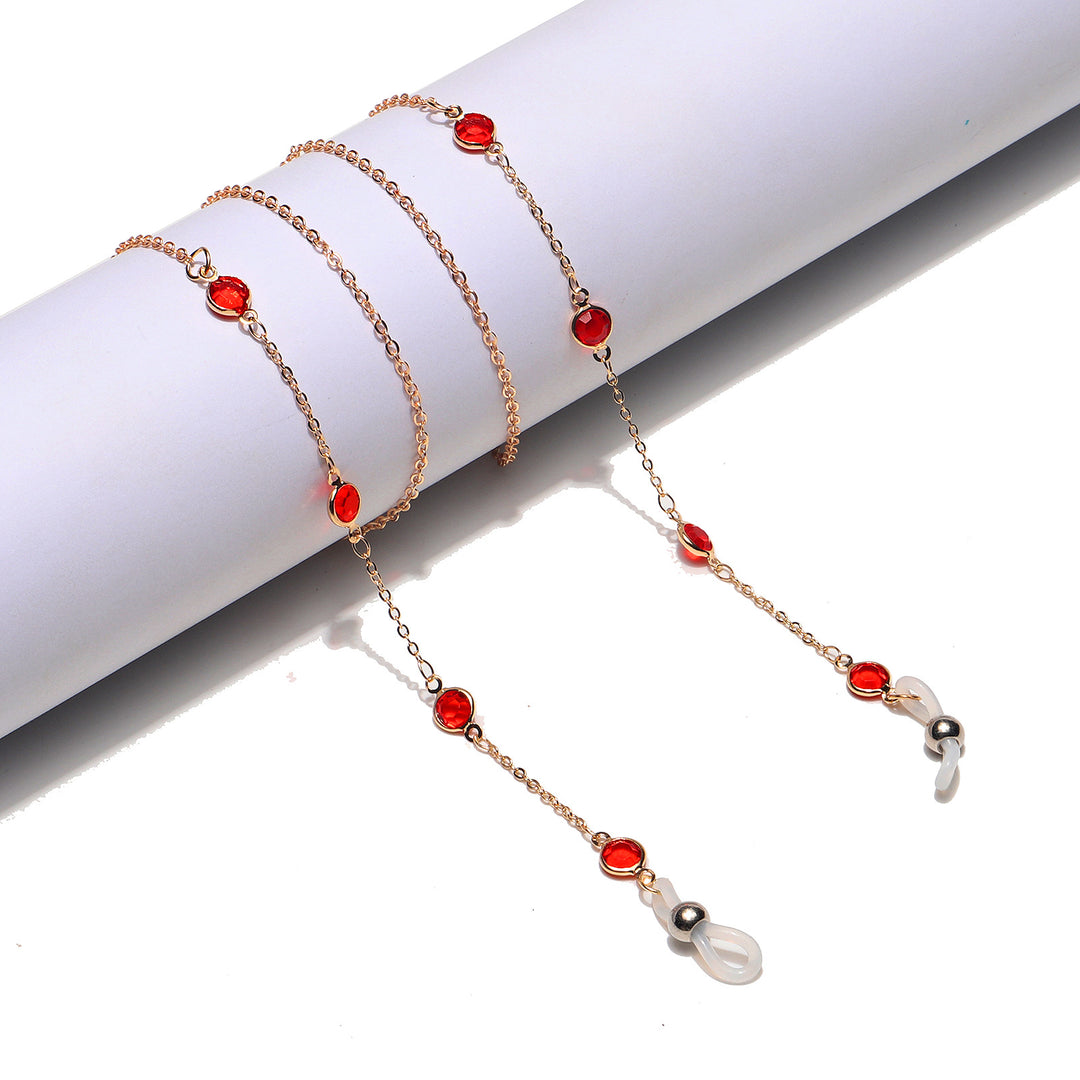 Elegant Gemstone Eyewear Chain Kalsten