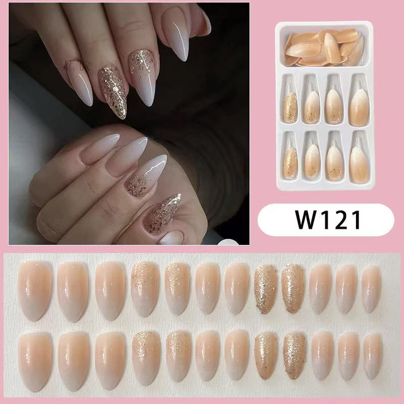 Elegant artificial nails with glitter accents and modern designs Kalsten