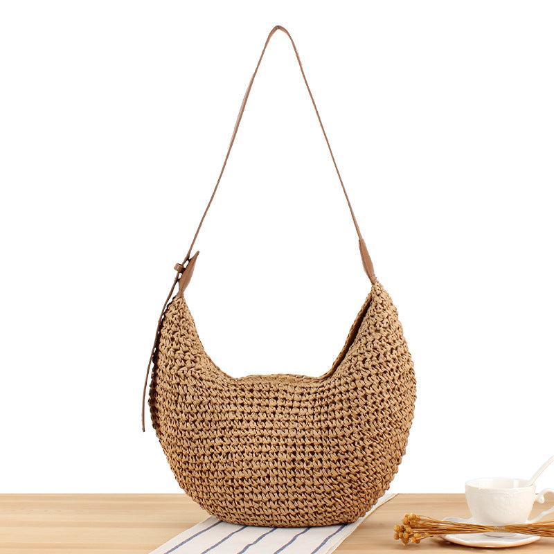 Shoulder bag made of handcrafted natural material Kalsten