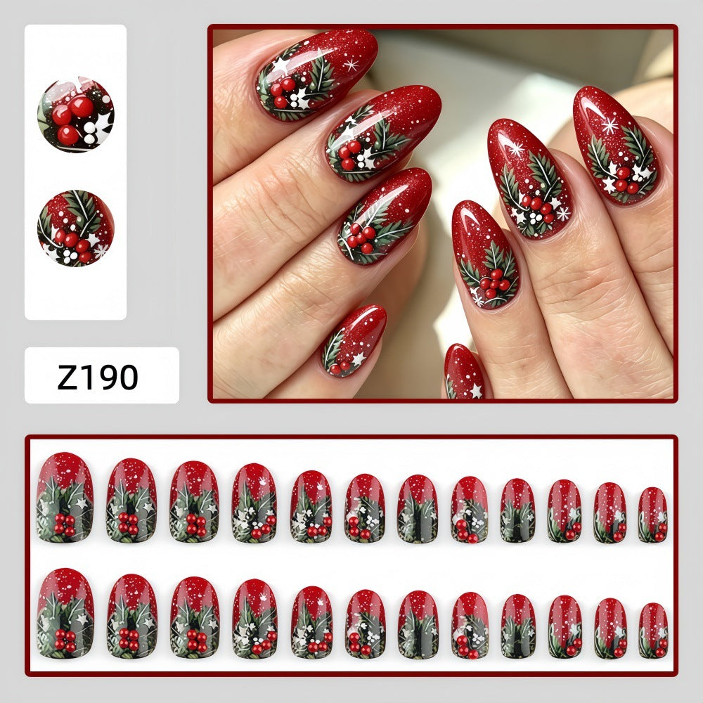 Artificial nails with festive Christmas design Kalsten