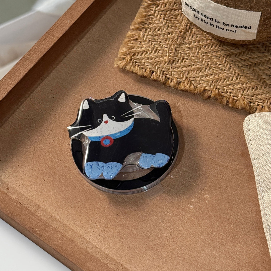 Playful Cat Motif Smartphone Finger Holder Kalsten