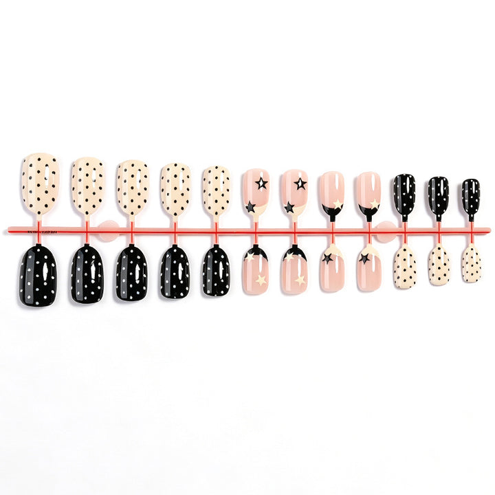 Chic Polka Dot and Star Press-On Nail Set kalsten