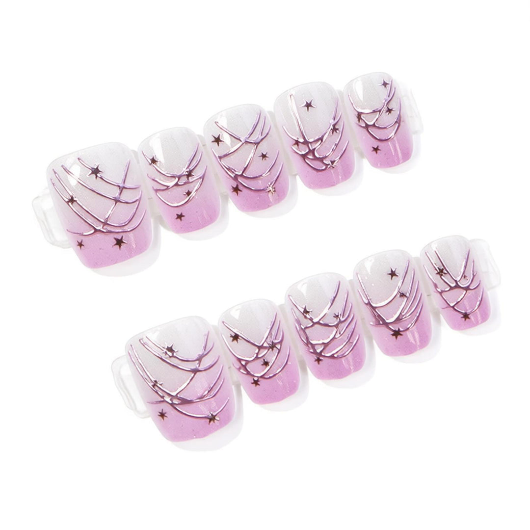 Artistic Nail Art Press-On Set with Star Accents Kalsten