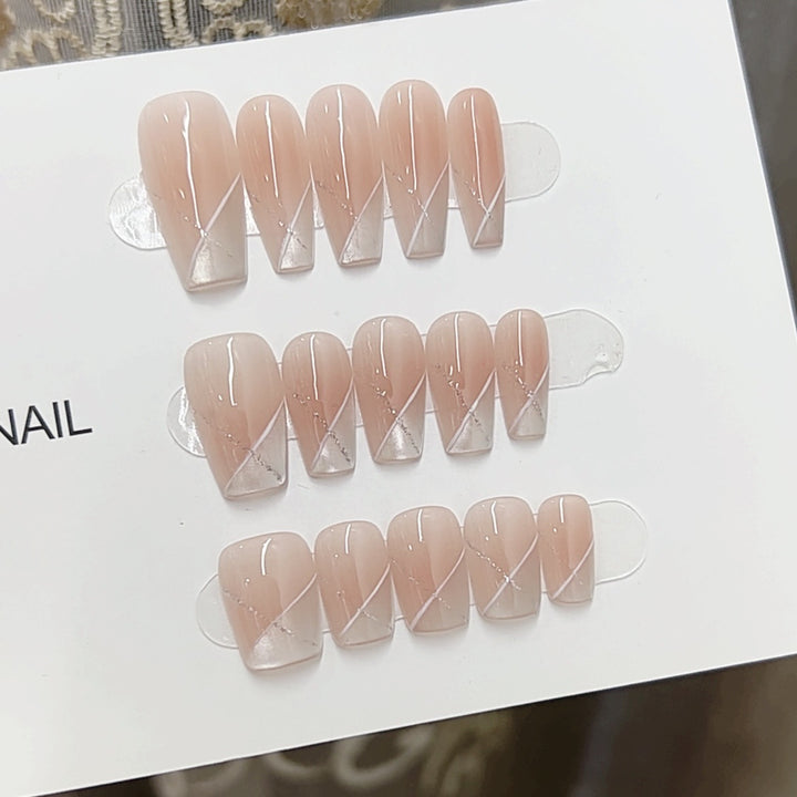 Artistic Marble-Effect Press-On Nails Kalsten
