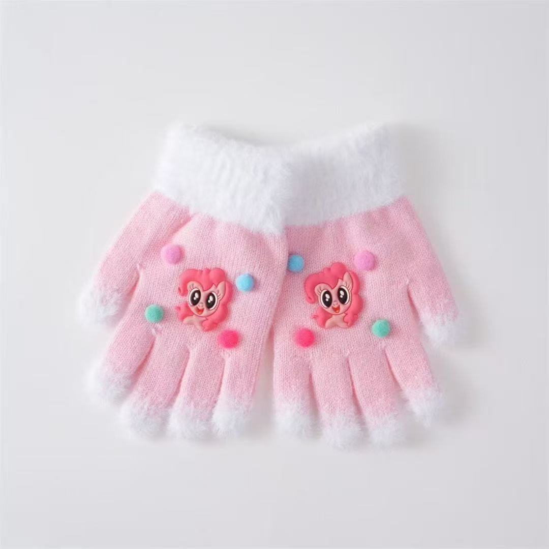 Children's Playful Cartoon-Themed Fingerless Gloves Kalsten