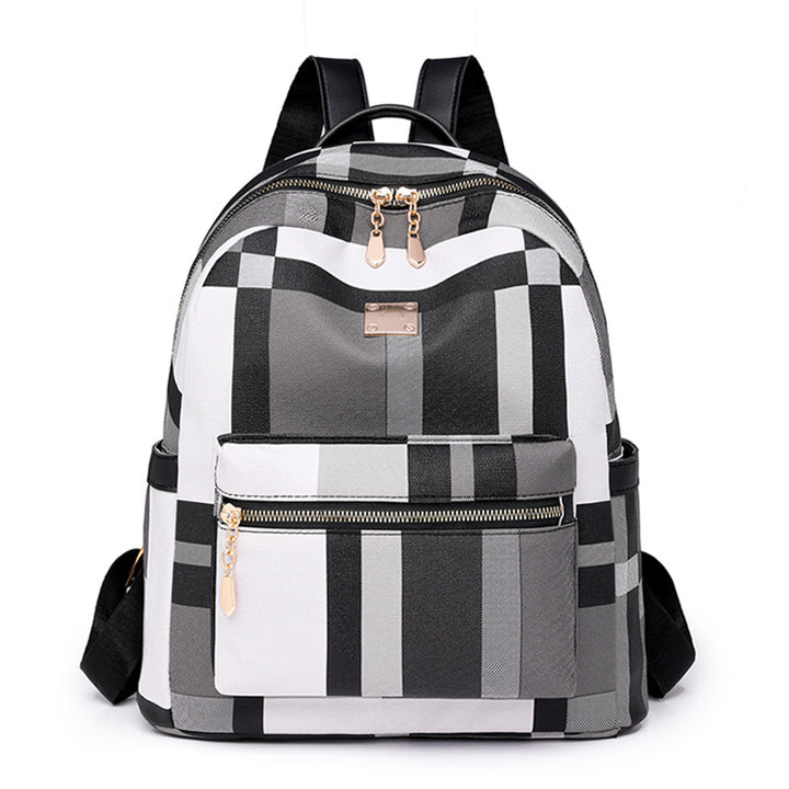 Stylish Plaid Patterned Backpack