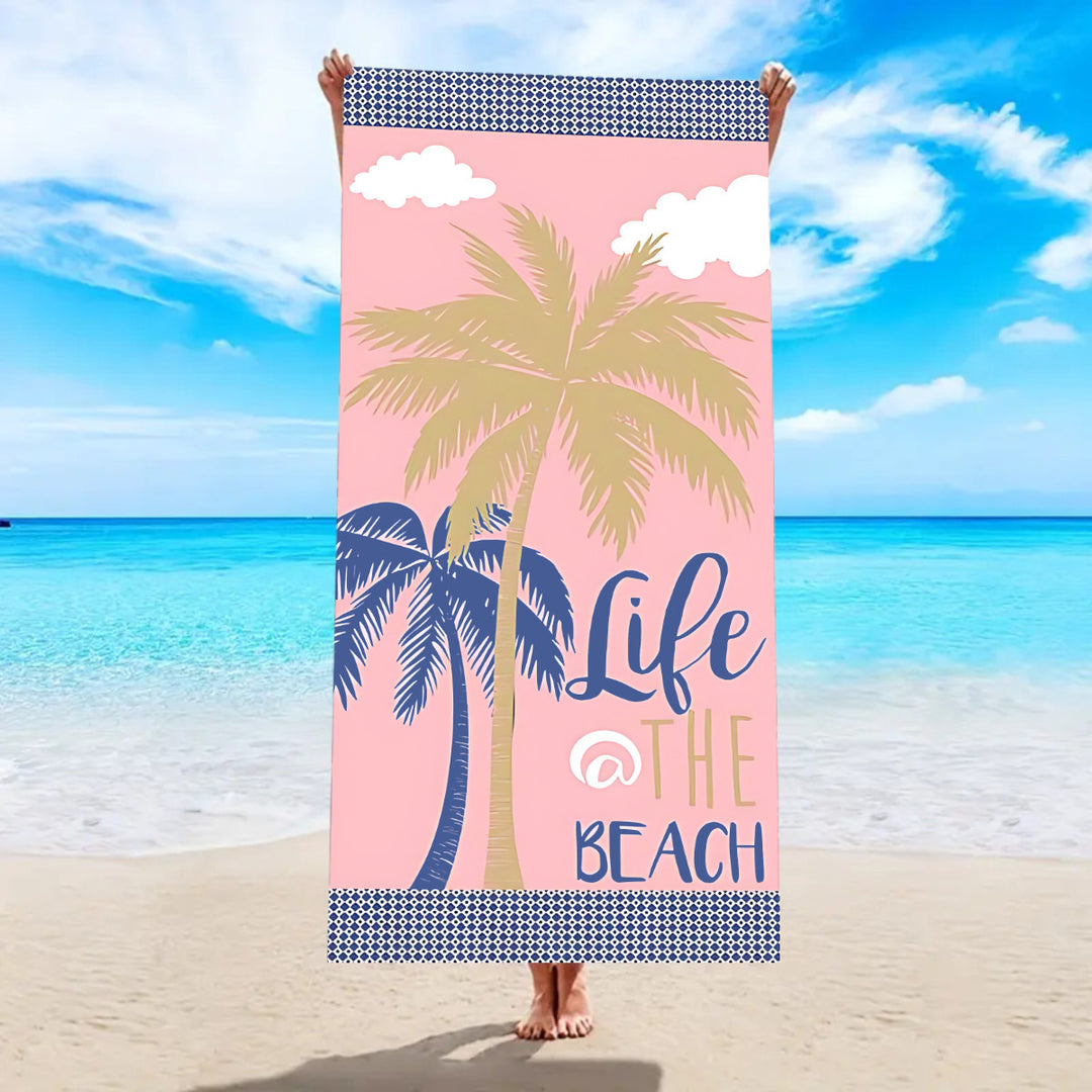Beach towel with tropical palm leaf pattern Kalsten