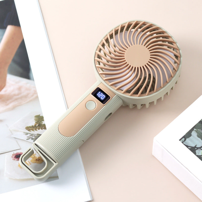 Unisex Handheld Rechargeable Digital Display Fan Kalsten