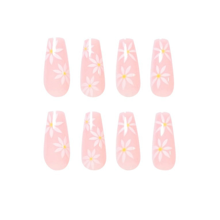 Artistic Nail Extensions with Blooming Accents Kalsten