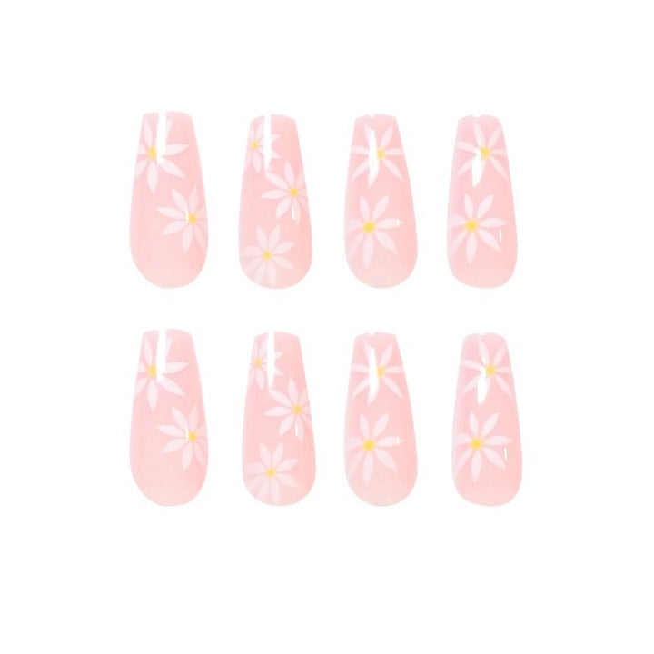 Artistic Nail Extensions with Blooming Accents Kalsten