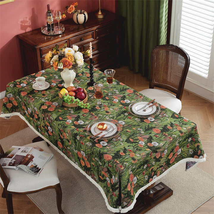 Embroidered Floral Tapestry Fabric