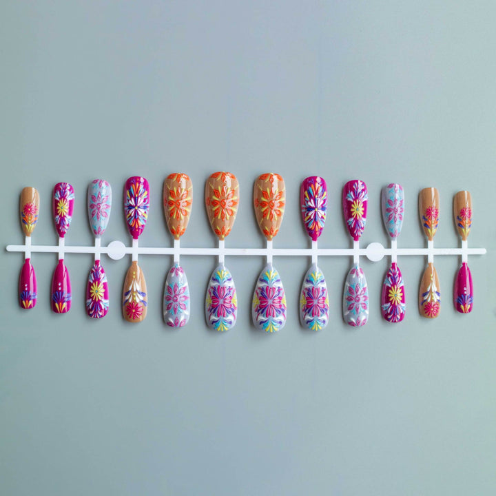 Creative Floral Acrylic Nail Art Design Kit