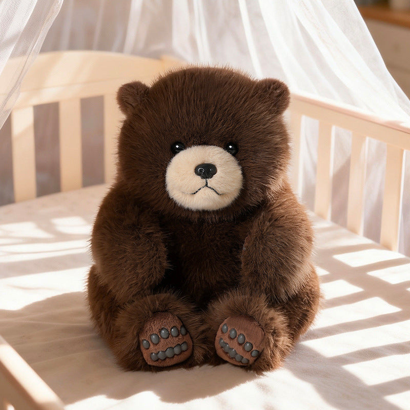 Sitting Plush Bear Cuddler with Ultra-Soft Faux Fur and Textured Paw Details Kalsten