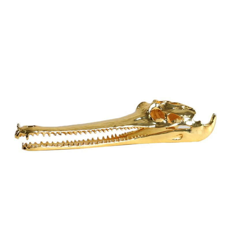 Decorative Crocodile Skull Sculpture