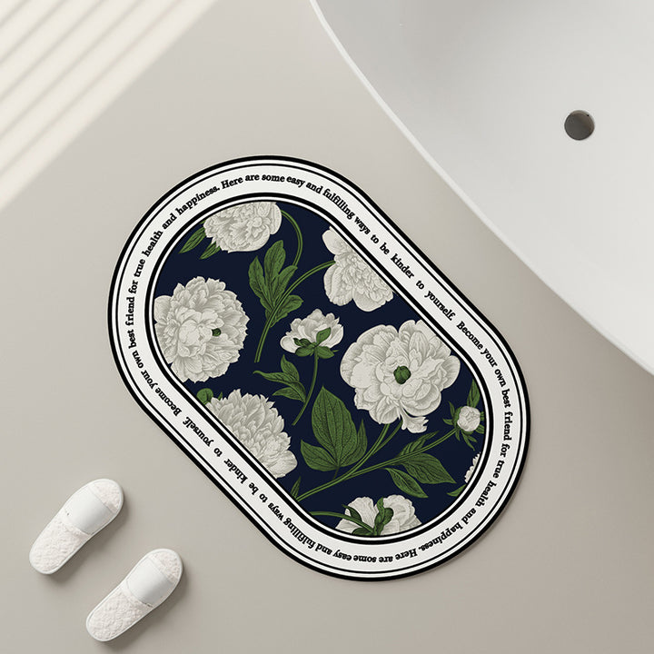 Floral Patterned Bath Mat Kalsten