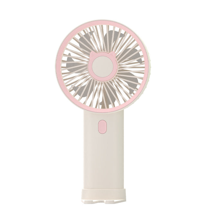 Unisex Portable Handheld Fan with Ergonomic Design and Cute Cat Motif Kalsten