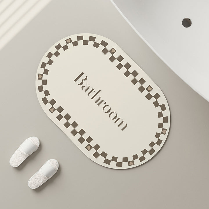 Oval Bathroom Decorative Mat Kalsten