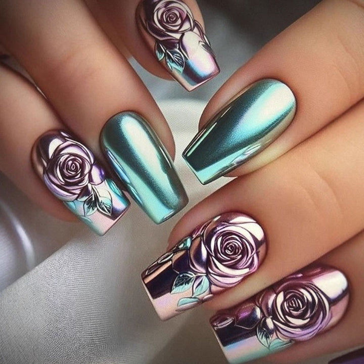 Artifical nails with Faceted Design Kalsten