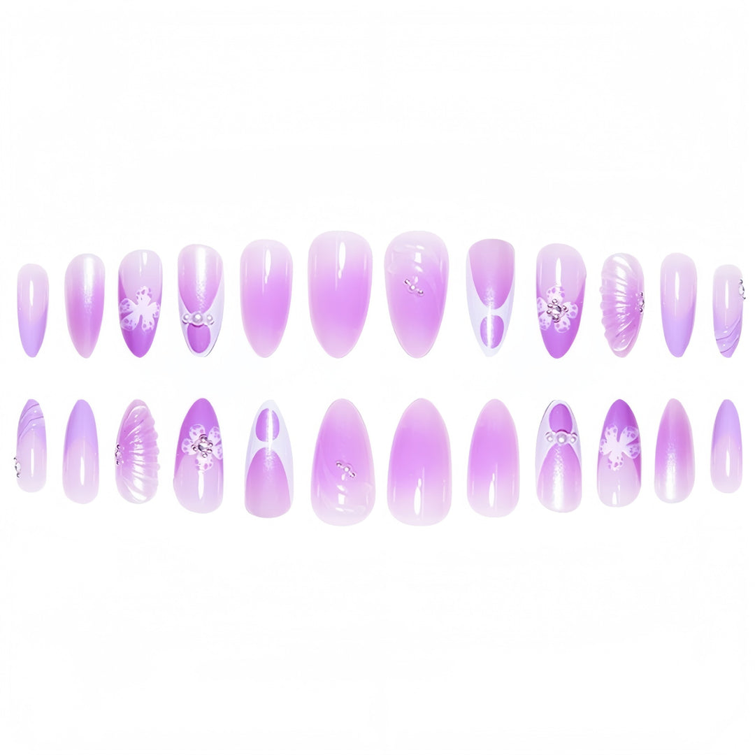 Artistic Floral Fantasy Press-On Nail Extensions Kalsten