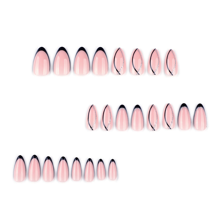 Glamorous nail extensions with elegant lace design Kalsten