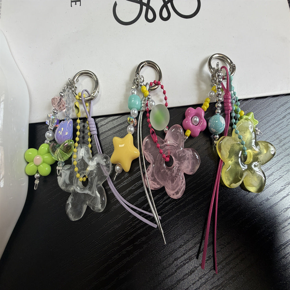Colorful Floral Charm Keychain Kalsten