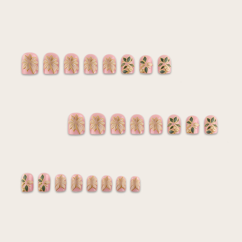 Artificial nails with elegant flower design Kalsten