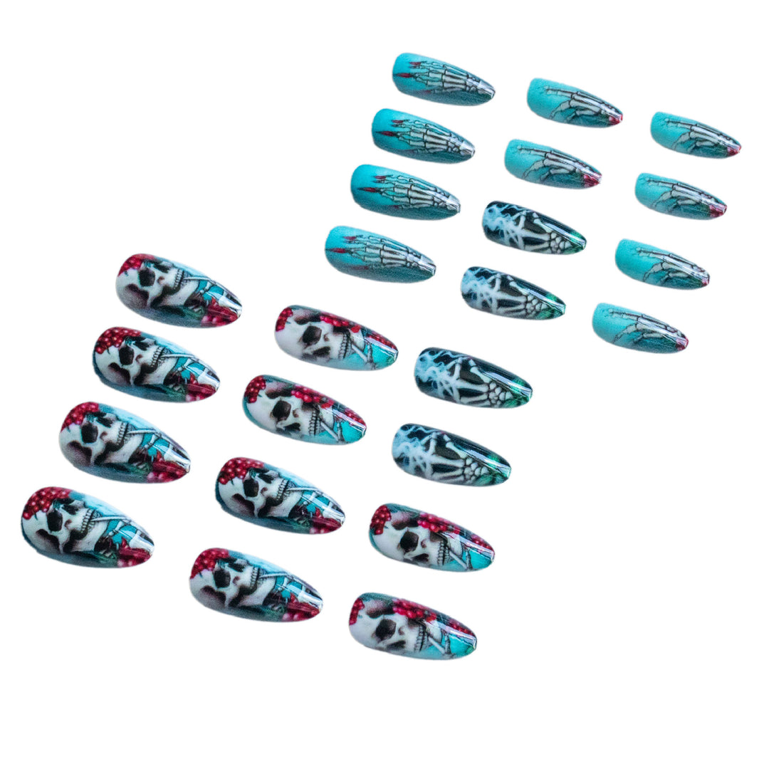 Artistic Skeleton Motif Nail Art Kit
