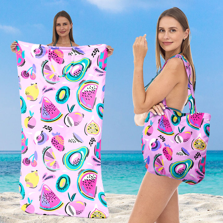 Beach towel with elegant floral patterns Kalsten