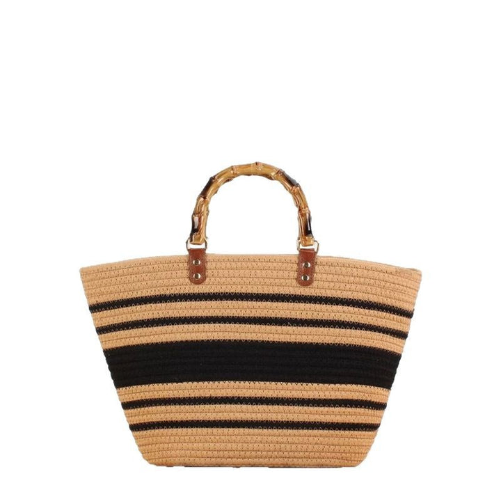 Large beach bag with bamboo handles Kalsten