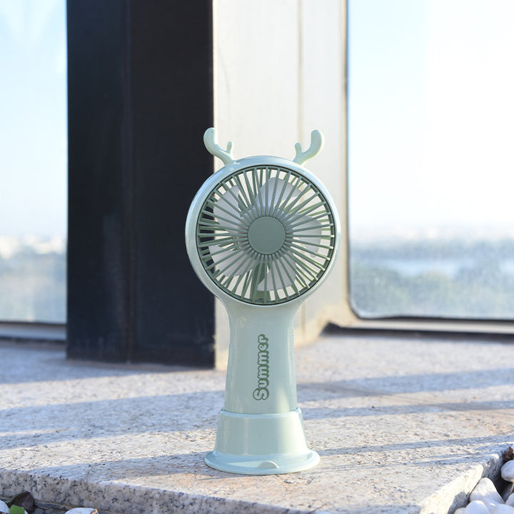 Portable Deer-Themed Handheld Cooling Fan Kalsten