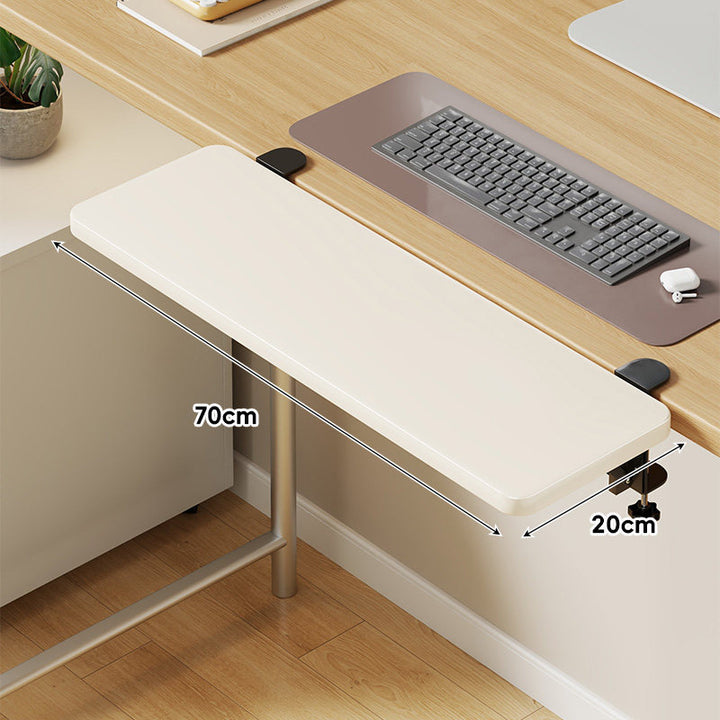 Under-Desk Sliding Keyboard Tray and Desk Extender with Smooth Glide Mount