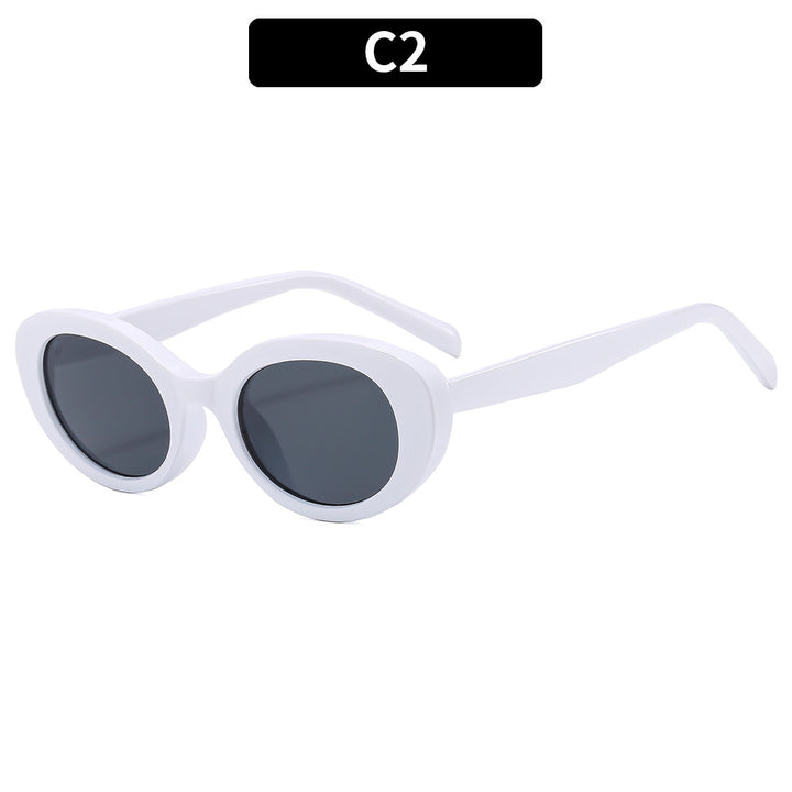Retro Oval Frame Sunglasses