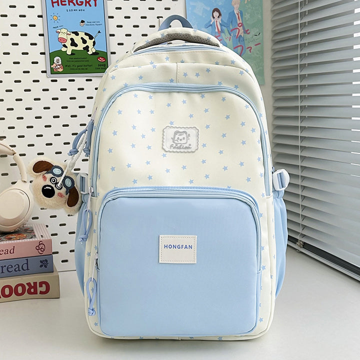 Stylish Star Patterned School Backpack