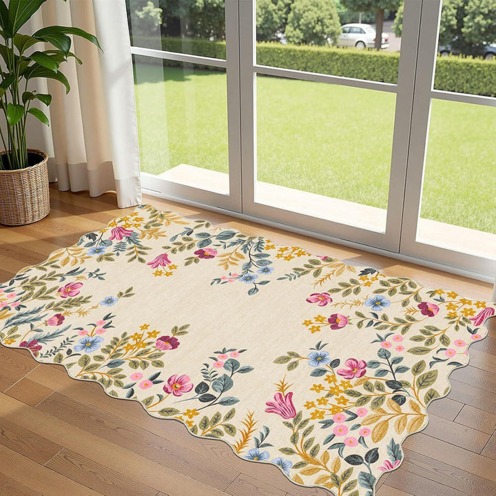 Decorative Floral Pattern Area Rug
