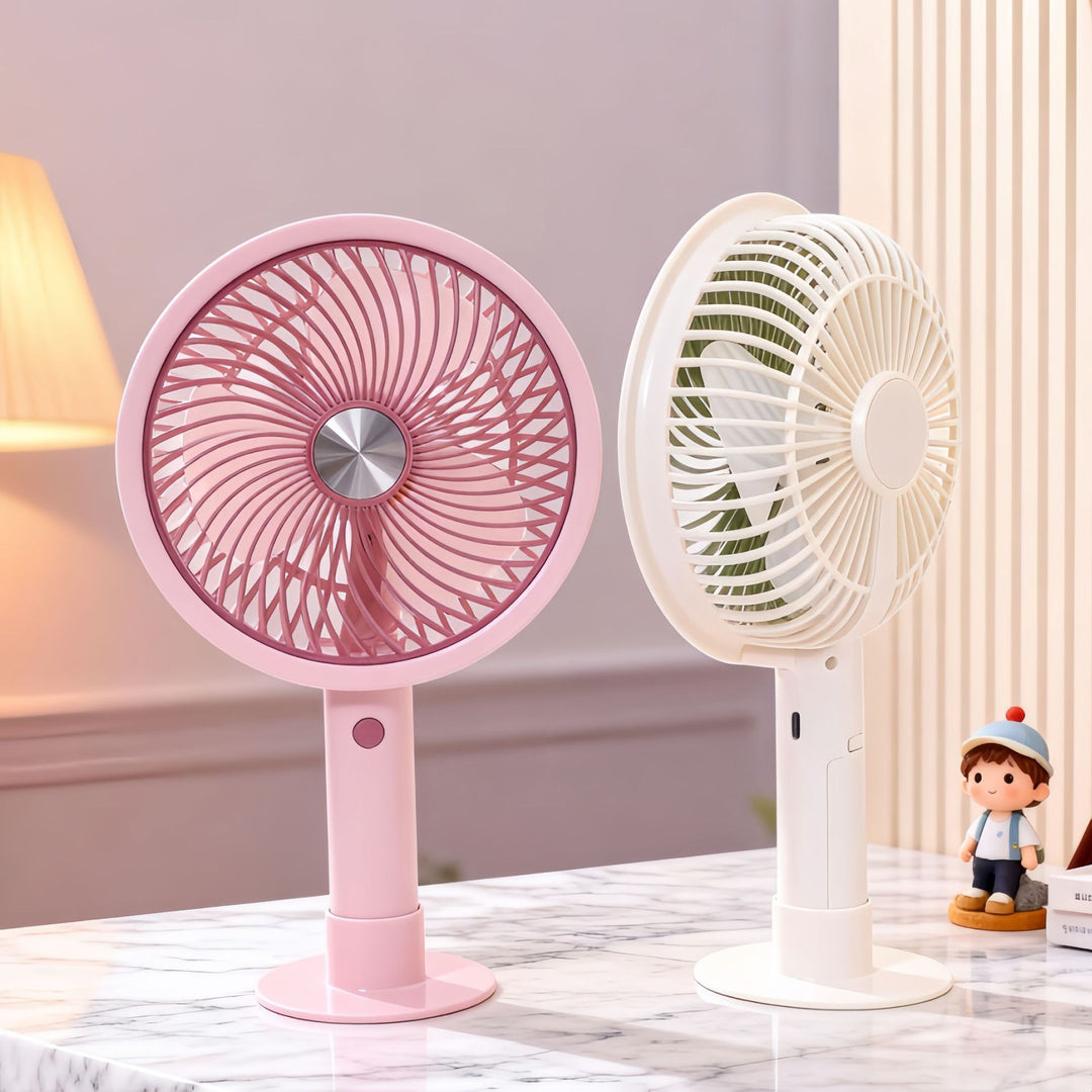 Women's Portable Table Fan with Adjustable Tilt Angle and USB Connection Kalsten