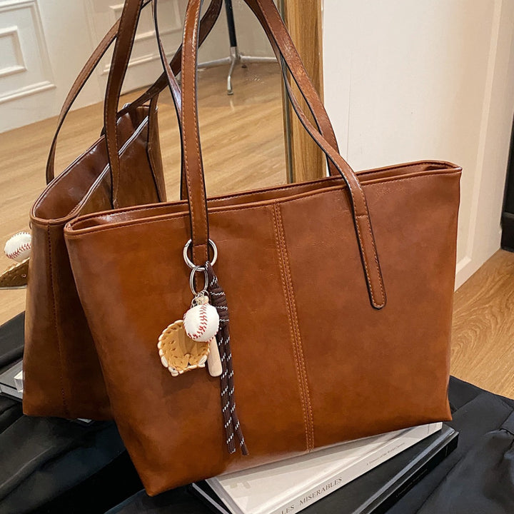 Modern Leather Tote Bag