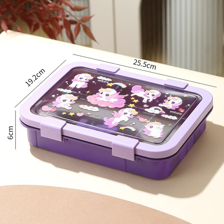 Unicorn-Themed Multi-Compartment Lunch Box